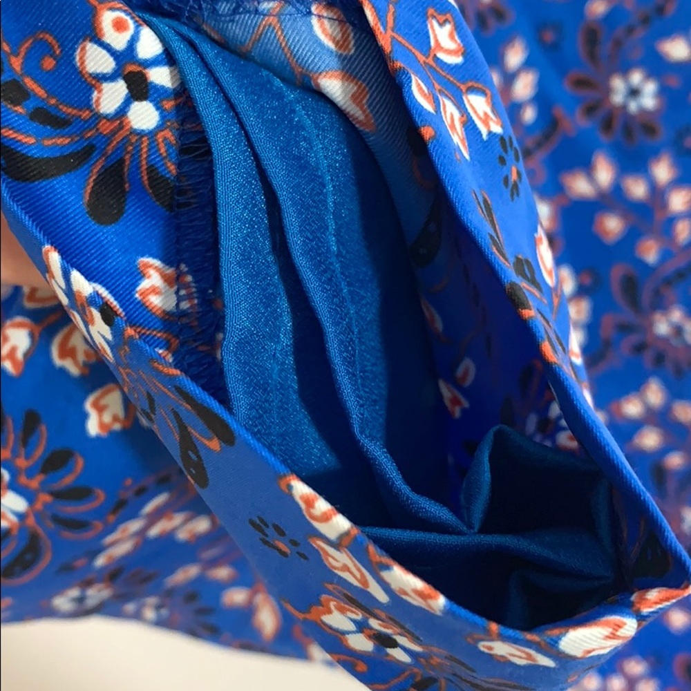 J crew blue orange paisley print pants - Picture 3 of 8